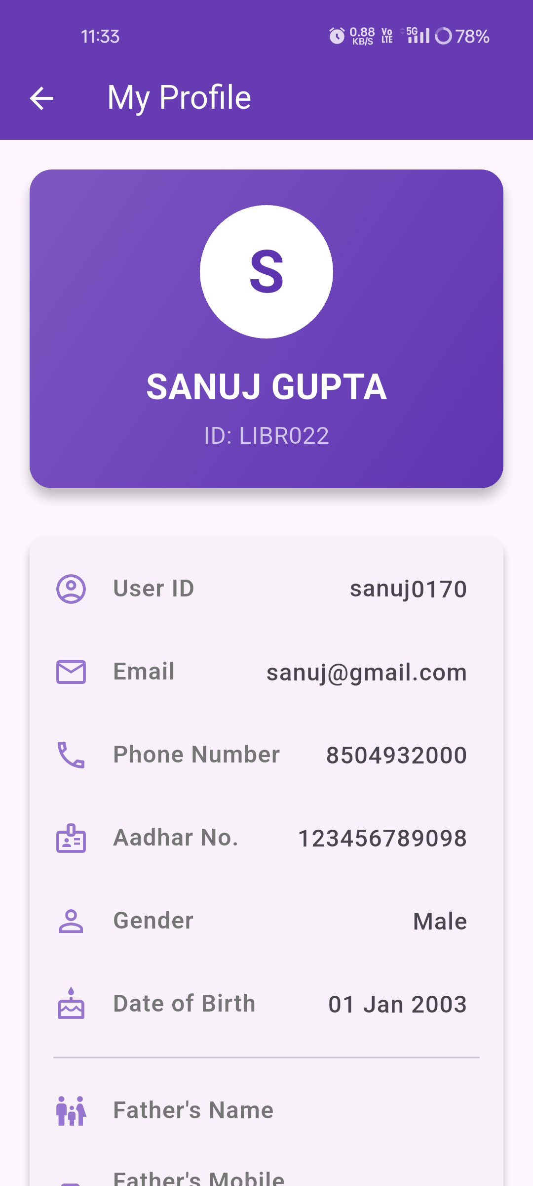 Student Profile